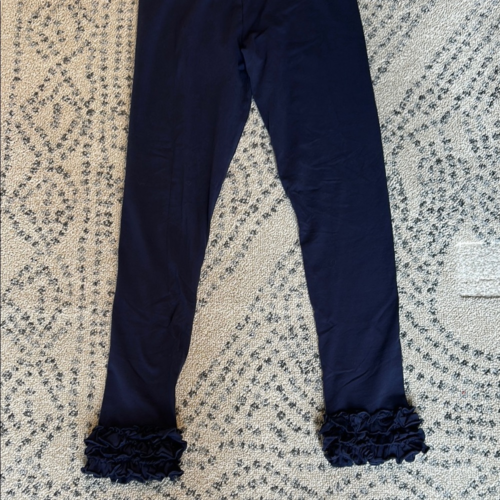 Matilda Jane size 16 Kids Navy Ruffle Leggings